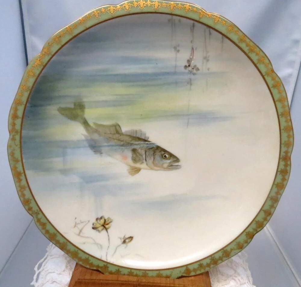 Beautiful Limoges, GD and CIE, hand Painted Artist Signed Set of